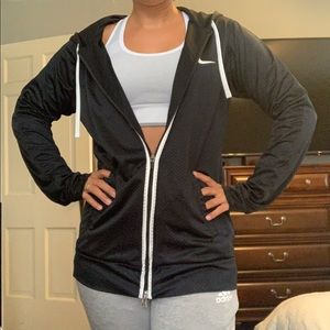Nike Dri-Fit Black Mesh Full Zip Jacket